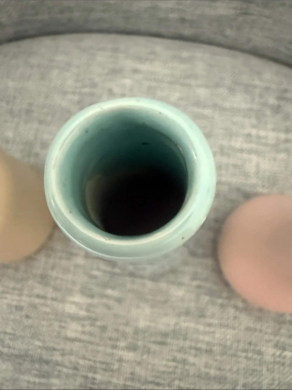 Set of 3 Ceramic Bud Vases in Pastel Blue, Pink & Beige